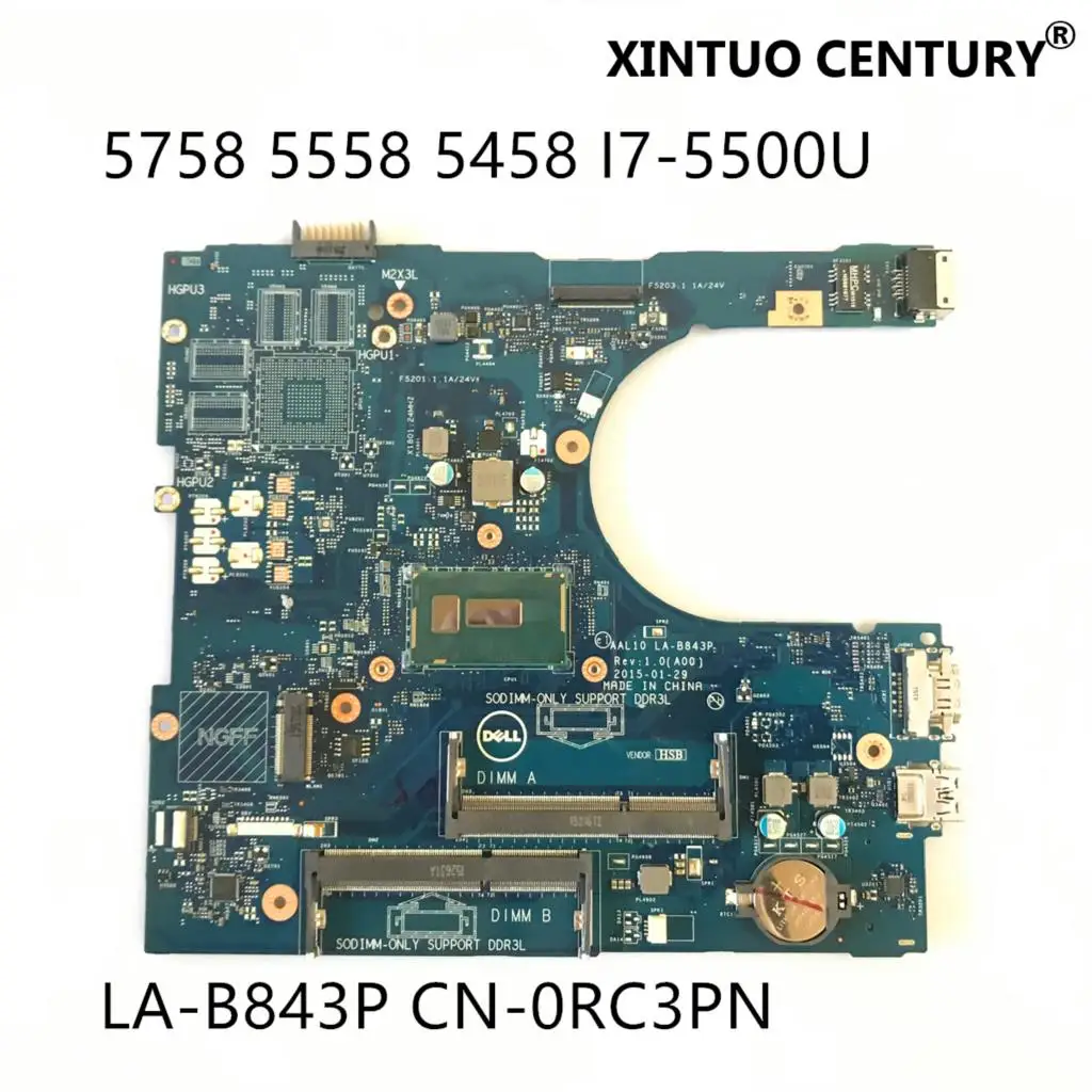 Фонарь 0RC3PN RC3PN для Inspiron 17 5758 15 5558, компьютерная материнская плата, фонарь 10 с процессором SR23W I7-5500U 100%, тестовая работа
Фонарь 0RC3PN RC3PN для Inspiron 17 5758 15 5558, компьютерная материнская плата, фонарь 10 с процессором SR23W I7-5500U 100%, тестовая работа