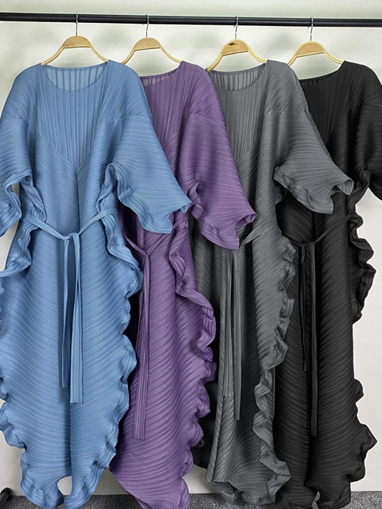 Delocah High Quality Summer Women Fashion Runway Party Long Dress Short Sleeve Shirring Ruffle Loose Sashes Solid Print Dresses
Delocah High Quality Summer Women Fashion Runway Party Long Dress Short Sleeve Shirring Ruffle Loose Sashes Solid Print Dresses