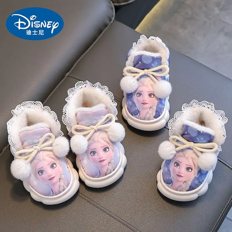 Disney Princess Elsa Winter Children's Cotton Slippers Girls' Warm Velvet Frozen Girls' Baby Cotton Shoes Snow Boots Size 24-36
Disney Princess Elsa Winter Children's Cotton Slippers Girls' Warm Velvet Frozen Girls' Baby Cotton Shoes Snow Boots Size 24-36