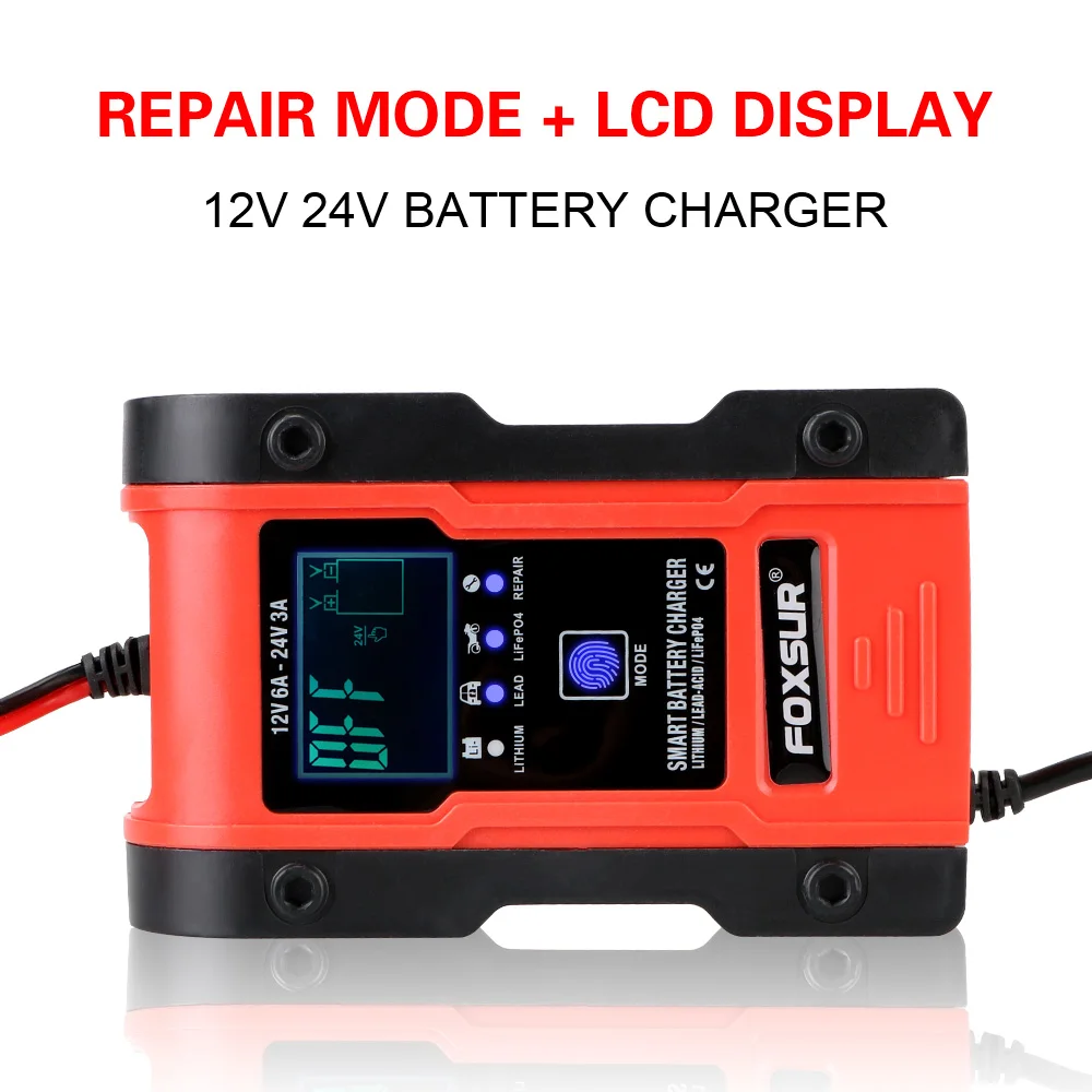 For Car Motorcycle Lead Acid Battery Agm Gel Pulse Charge Maintainer & Desulfator Car Battery Charger 12V-24V 6A
For Car Motorcycle Lead Acid Battery Agm Gel Pulse Charge Maintainer & Desulfator Car Battery Charger 12V-24V 6A