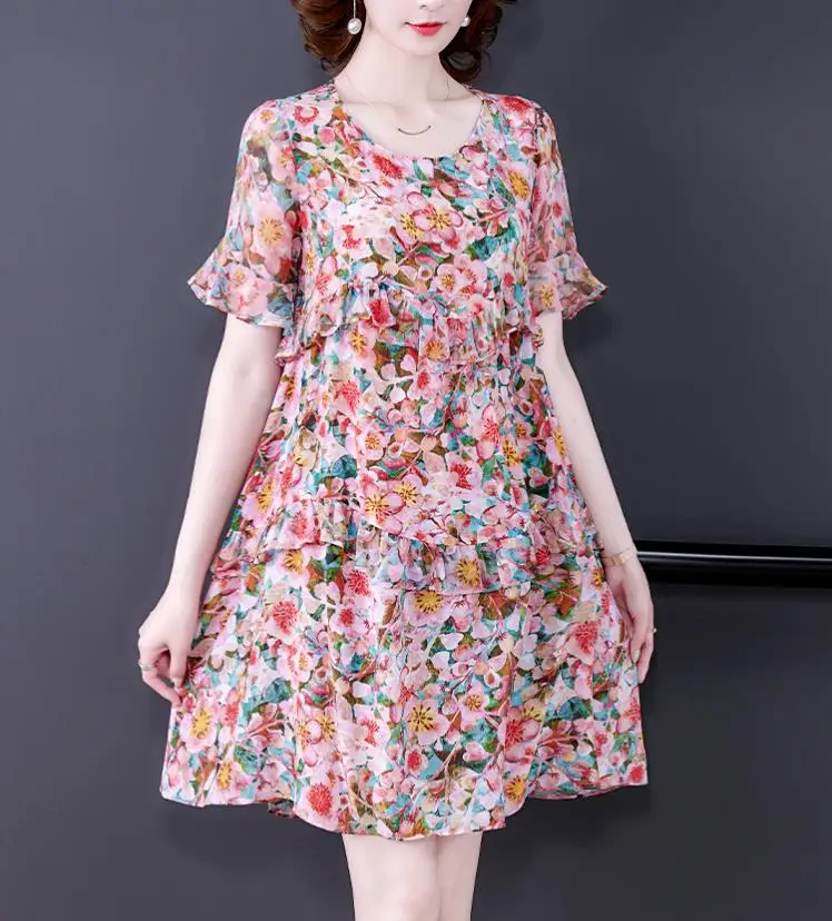 2022 Boho Vintage Print Mulberry Silk Midi Dresses Summer Loose 4XL Plus Size Casual Dress Elegant Women Bodycon Party Vestidos
2022 Boho Vintage Print Mulberry Silk Midi Dresses Summer Loose 4XL Plus Size Casual Dress Elegant Women Bodycon Party Vestidos