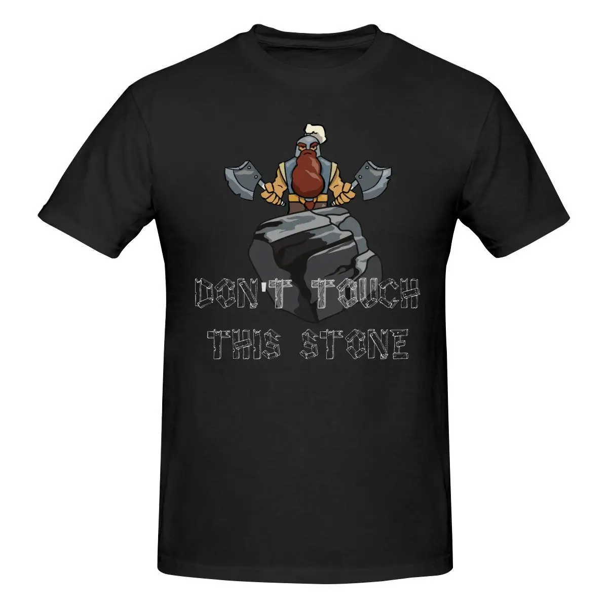 

Dwarf Fortress Game Don't Touch This Stone T Shirt Cotton Crewneck Short Sleeve Custom T Shirts