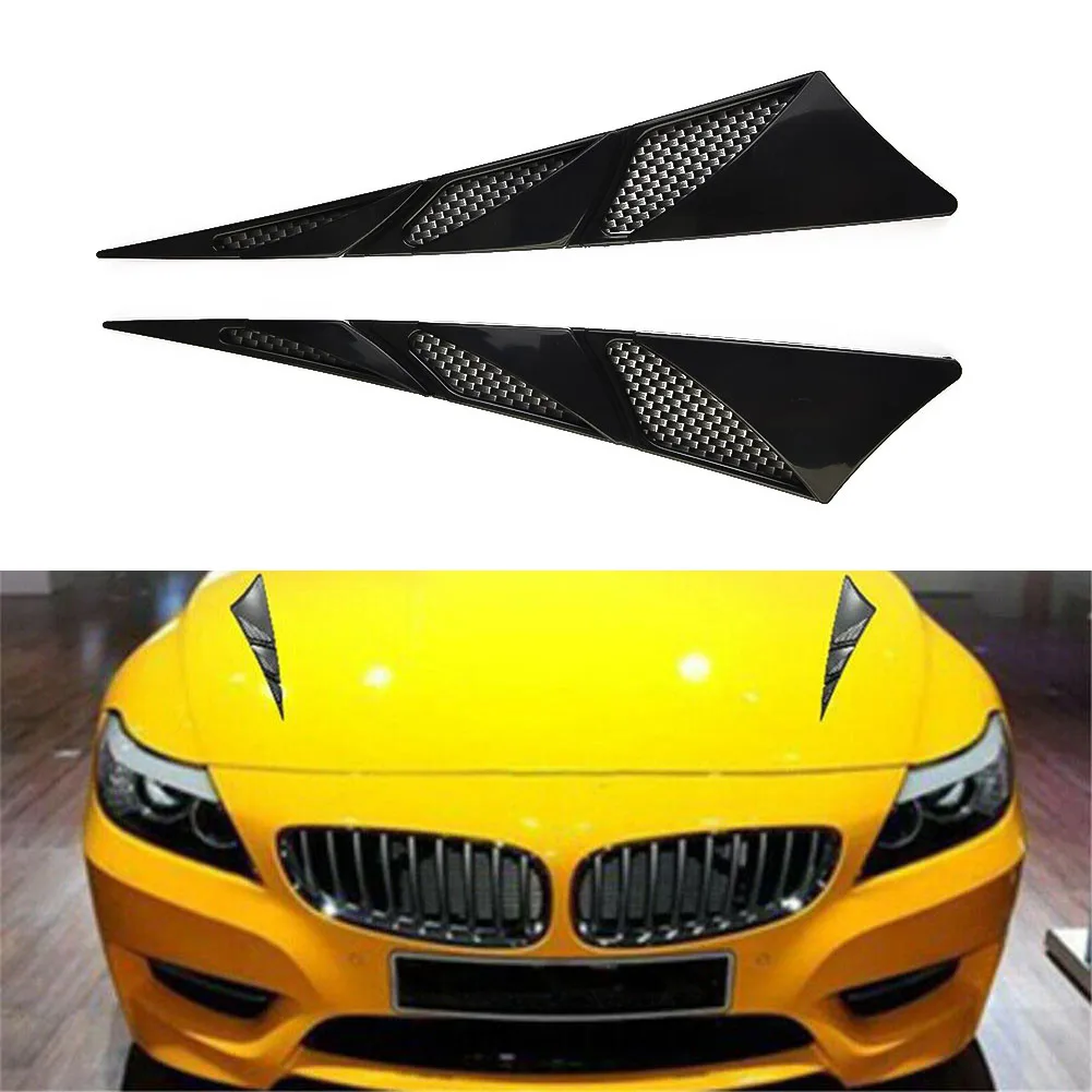 2pcs Car Simulation VentHood Decoratives Stickers Black Silver Decorative Sticker Car Decor Modification
2pcs Car Simulation VentHood Decoratives Stickers Black Silver Decorative Sticker Car Decor Modification