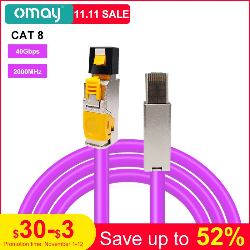 Cat8 Ethernet Patch Cable S/FTP 22AWG Screened Solid 2000Mhz (2Ghz) Up to 40Gbps Future 5th-Gen LAN
Cat8 Ethernet Patch Cable S/FTP 22AWG Screened Solid 2000Mhz (2Ghz) Up to 40Gbps Future 5th-Gen LAN