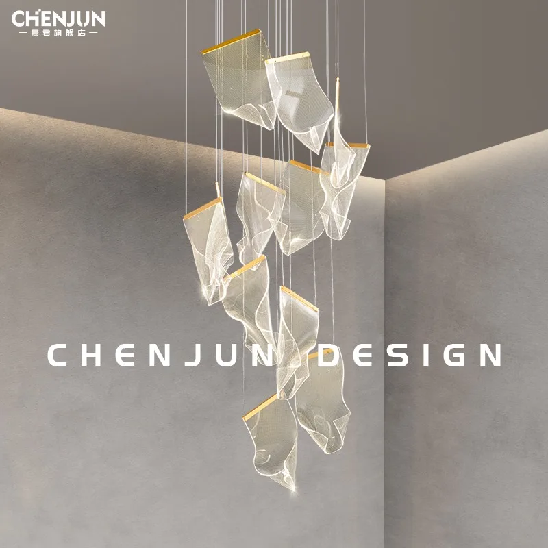 Stair lamp chandelier rotating modern simple luxury online celebrity light guide creative duplex villa loft living room lamp
Stair lamp chandelier rotating modern simple luxury online celebrity light guide creative duplex villa loft living room lamp