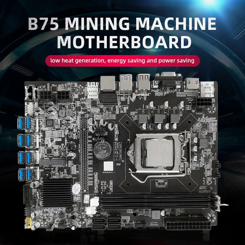 B75 8XPCIE USB3.0 BTC Mining Motherboard Kit+CPU+Thermal Grease+Switch Cable+SATA Cable+RJ45 Network Cable LGA1155 DDR3
B75 8XPCIE USB3.0 BTC Mining Motherboard Kit+CPU+Thermal Grease+Switch Cable+SATA Cable+RJ45 Network Cable LGA1155 DDR3