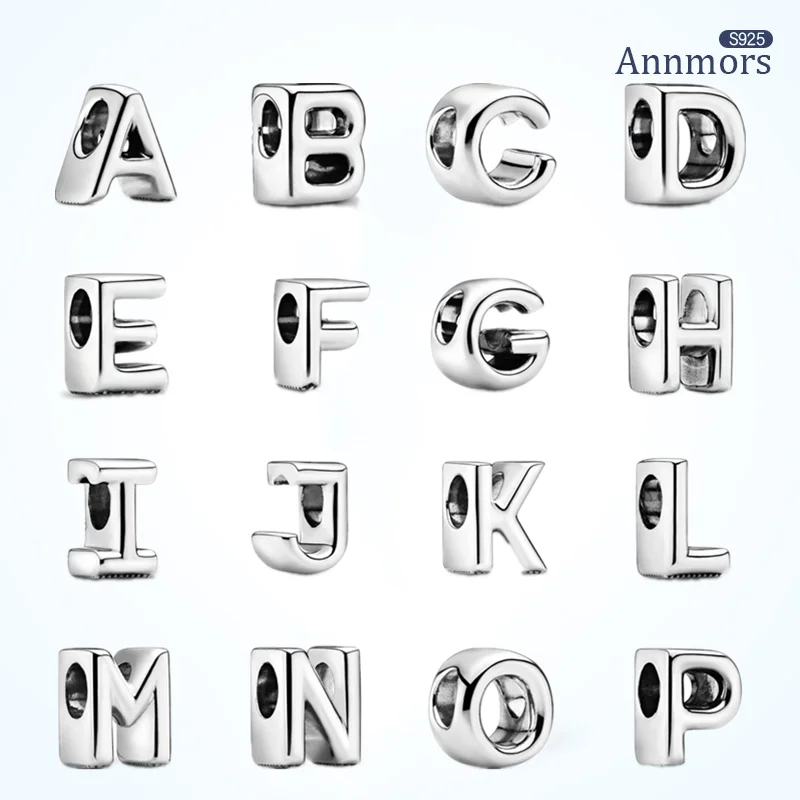 26 Letters For Bracelets A-Z Fits Original 925 Sterling Silver Bracelet Charm Design For Women Jewelry Make Pendant Bead
26 Letters For Bracelets A-Z Fits Original 925 Sterling Silver Bracelet Charm Design For Women Jewelry Make Pendant Bead