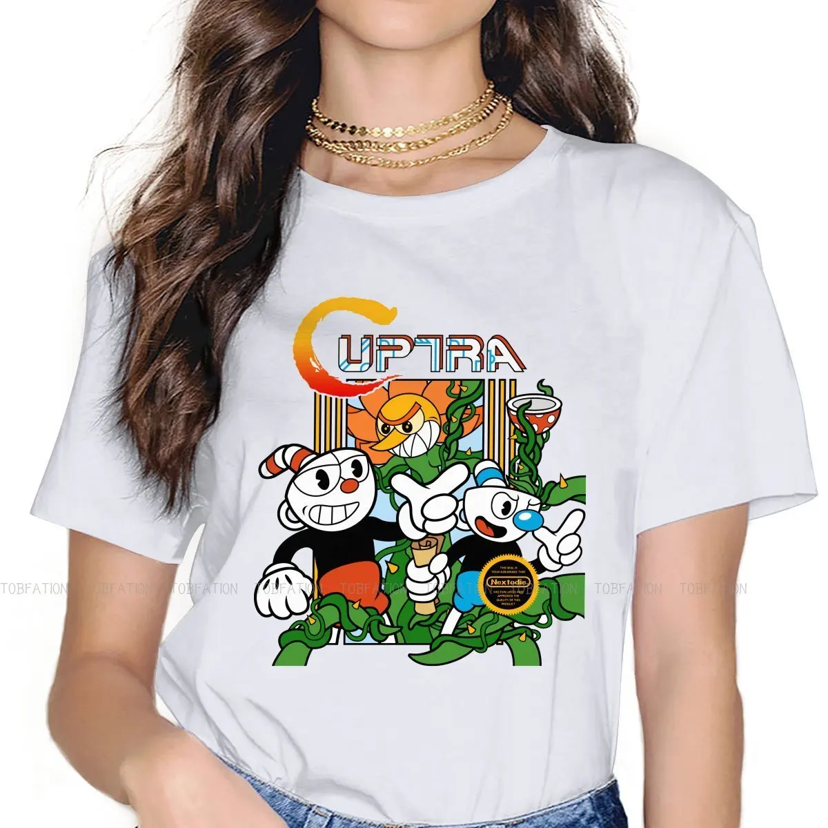 Cuphead Mugman Game Women T Shirt Cuptra Female Tops Graphic Funny Tees Ladies 4XL Cotton Tshirt
Cuphead Mugman Game Women T Shirt Cuptra Female Tops Graphic Funny Tees Ladies 4XL Cotton Tshirt