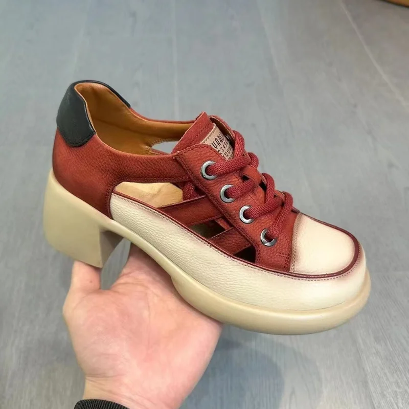 New Summer Chunky Heels Sandals Women Fashion Lace Up Thick Bottom Non-slip Beach Sandals Sexy Party Ripped Hollow High Heels
New Summer Chunky Heels Sandals Women Fashion Lace Up Thick Bottom Non-slip Beach Sandals Sexy Party Ripped Hollow High Heels