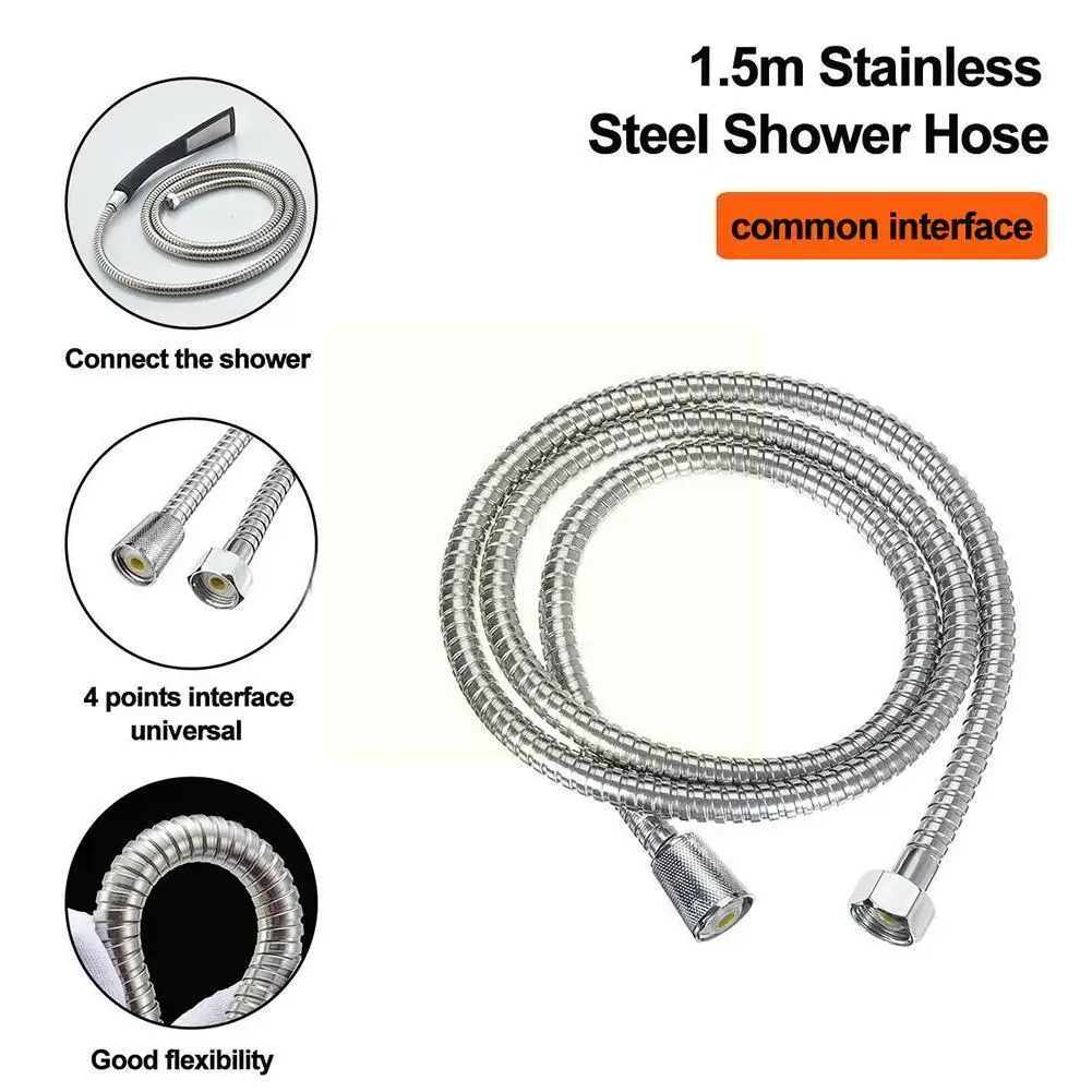 1 Pcs Flexible Shower Hose 1.5m/2m Plumbing Hoses Steel Bathroom Head Shower Water Accessories Pipe Head A3F2
1 Pcs Flexible Shower Hose 1.5m/2m Plumbing Hoses Steel Bathroom Head Shower Water Accessories Pipe Head A3F2