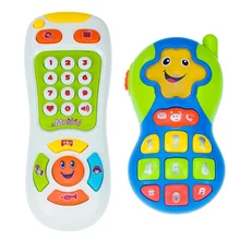 Baby Toys Mobile Phone TV Remote Control Early Educational Electric Simulation Music Sound Light Toy For Infant Stop Cry Sleep