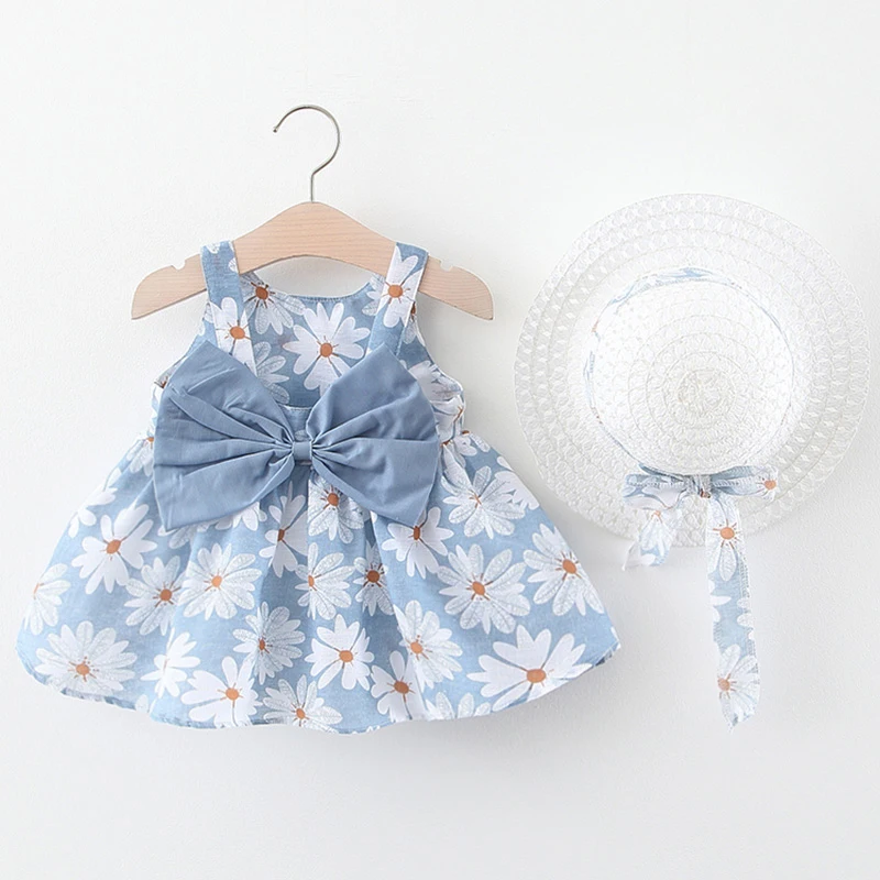 Summer Newborn Baby Clothes Infant Girl Clothes Cute Print Sleeveless Cotton Beach Dress+Sunhat Princess Dresses For 9M-5T
Summer Newborn Baby Clothes Infant Girl Clothes Cute Print Sleeveless Cotton Beach Dress+Sunhat Princess Dresses For 9M-5T