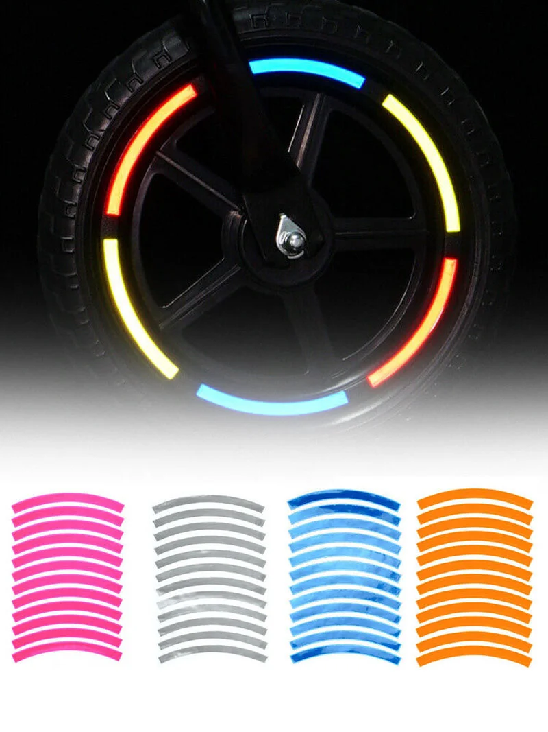 24 шт., светоотражающие наклейки для велосипеда, 12-14 дюймов
24 шт., светоотражающие наклейки для велосипеда, 12-14 дюймов