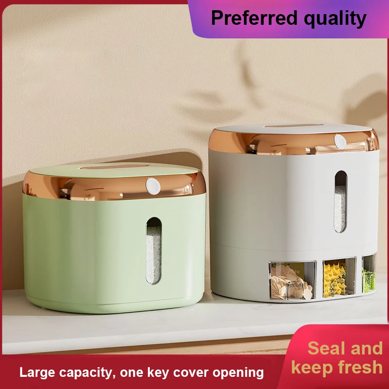 Light Luxury Household Rice Bucket, Multi-functional Rice Noodle Tank, Grain Storage Box, Kitchen Food Storage Box
Light Luxury Household Rice Bucket, Multi-functional Rice Noodle Tank, Grain Storage Box, Kitchen Food Storage Box