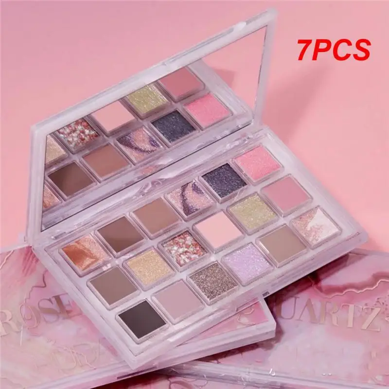 

7PCS New Hudamoji Eyeshadow Palette Extreme Rose Quartz 18 Color Matte Flash INS Easy To Color Makeup Cosmetics Maquillaje TSLM1