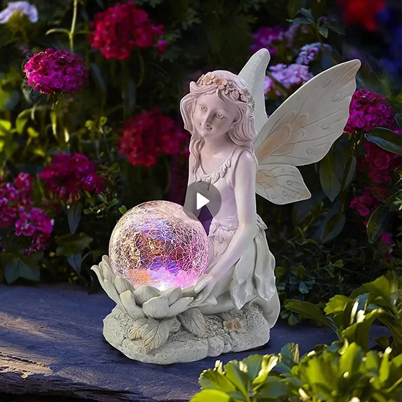 Solar Lamp Luminous Fairy Girl LED Lights Waterproof Solar Lamp Garden Yard Art Ornaments Angel Figure Sculpture Crafts
Solar Lamp Luminous Fairy Girl LED Lights Waterproof Solar Lamp Garden Yard Art Ornaments Angel Figure Sculpture Crafts