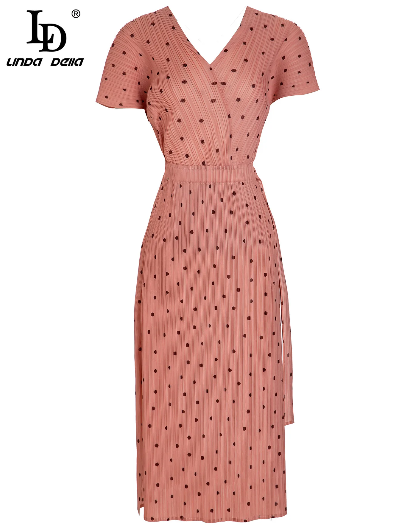 LD LINDA DELLA Fashion Designer Summer Skirts Suit Women Draped Short sleeve Top and Belted Polka dot Skirts 2 Pieces Set
LD LINDA DELLA Fashion Designer Summer Skirts Suit Women Draped Short sleeve Top and Belted Polka dot Skirts 2 Pieces Set