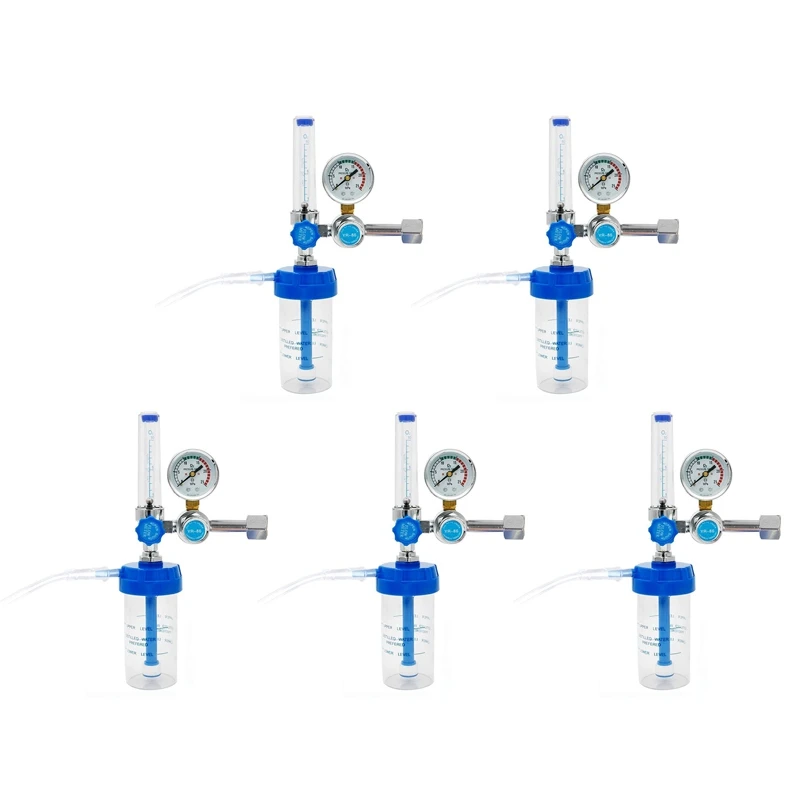 5X Oxygen Flow Meter Oxygen Flowmeter Pressure Gauge Oxygen Pressure Valve Regulator 0-10L/Min G5/8
5X Oxygen Flow Meter Oxygen Flowmeter Pressure Gauge Oxygen Pressure Valve Regulator 0-10L/Min G5/8