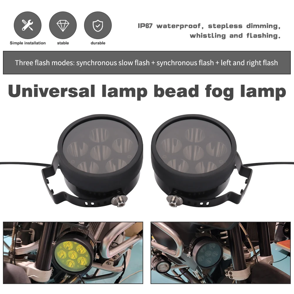 Universal 6 LED Motorcycle Auxiliary Headlight Spotlights Lamp High Brightness Waterproof Scooters Autocycle Car Head Light Bulb
Universal 6 LED Motorcycle Auxiliary Headlight Spotlights Lamp High Brightness Waterproof Scooters Autocycle Car Head Light Bulb