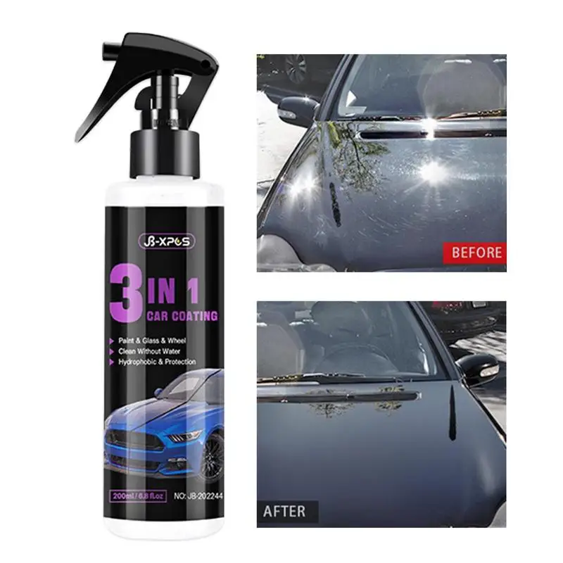 

Ceramic Car Polish Spray 3-in-1 Car Coating Agent Spray Car Ceramic Coating Spray Maximum Gloss & Shine Extremely Hydrophobic
