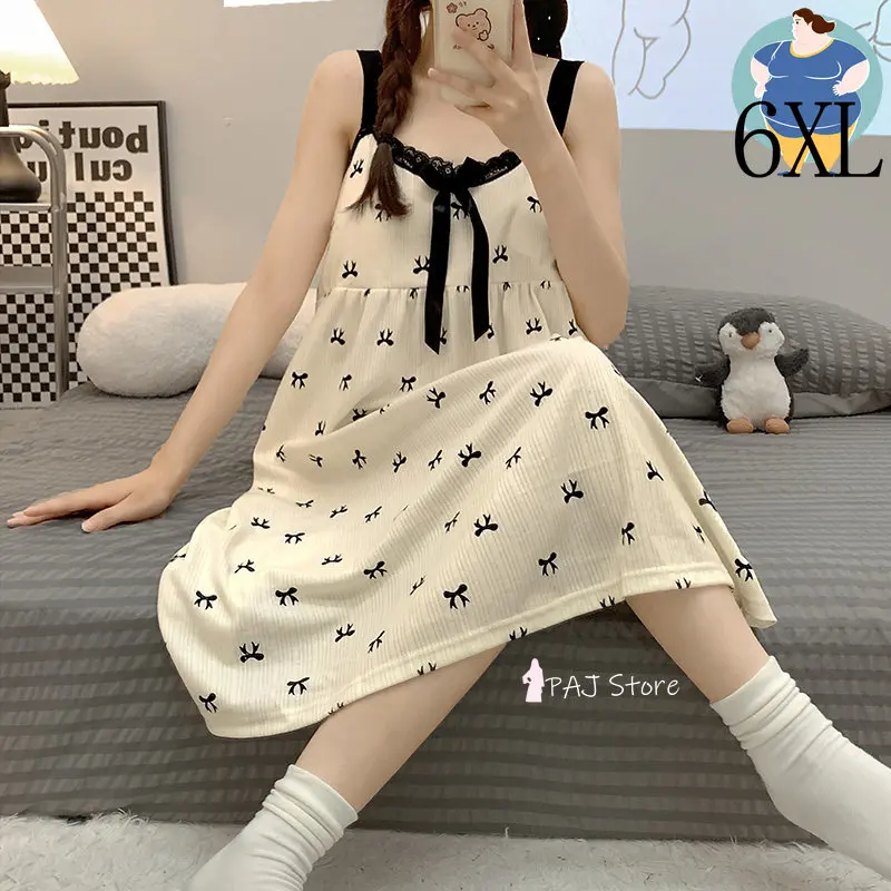 Women Cotton Nightgowns Sleeveless Nightdress Sleepshirts Large size 6XL Nightshirts Loose Nightdress Sleepwear Pajama Home Suit
Women Cotton Nightgowns Sleeveless Nightdress Sleepshirts Large size 6XL Nightshirts Loose Nightdress Sleepwear Pajama Home Suit