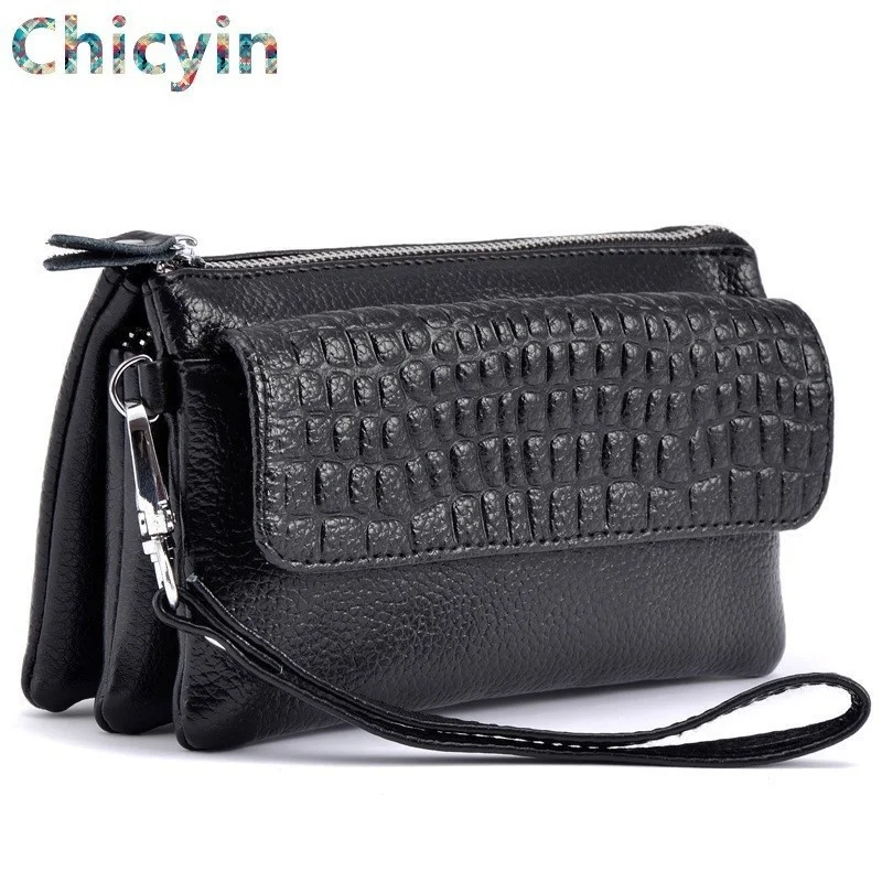 

New Genuine Leather Women Crossbody Bag Alligator Coin Purse Shoulder Evening Bag Lady Handbag Day Clutch Card Wallet Minaudiere