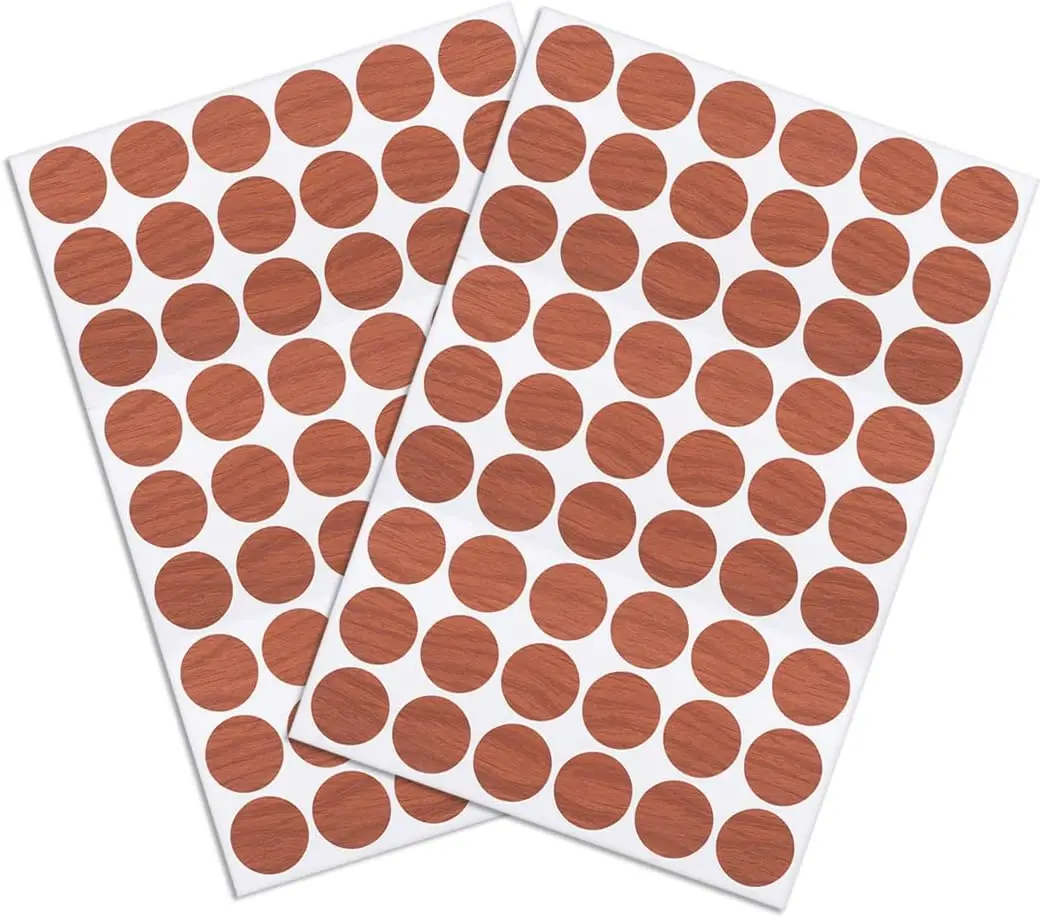 Screw Hole Covers Stickers Textured Plastic Self Adhesive Stickers for Wood Furniture Cabinet Shelve Plate 21mm Dia 108pcs in 2S
Screw Hole Covers Stickers Textured Plastic Self Adhesive Stickers for Wood Furniture Cabinet Shelve Plate 21mm Dia 108pcs in 2S