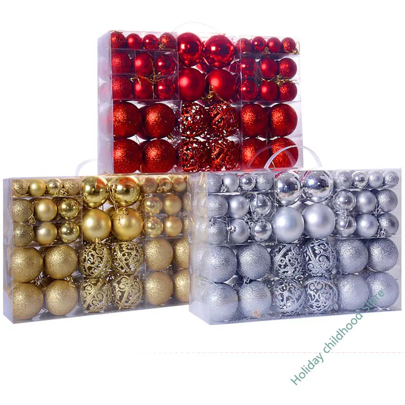 100PCS/Set Christmas Balls Ornament 3-6cm Hang Pendant Ball Indoor New Year Xmas Tree Decor Home Christmas Tree Decoration Gifts
100PCS/Set Christmas Balls Ornament 3-6cm Hang Pendant Ball Indoor New Year Xmas Tree Decor Home Christmas Tree Decoration Gifts