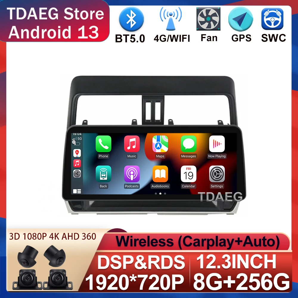 12.3 Inch Auto Multimedia Player For Toyota Land Cruiser Prado 150 2017 - 2018 Car Radio GPS Navigation Android 13 All In One
12.3 Inch Auto Multimedia Player For Toyota Land Cruiser Prado 150 2017 - 2018 Car Radio GPS Navigation Android 13 All In One