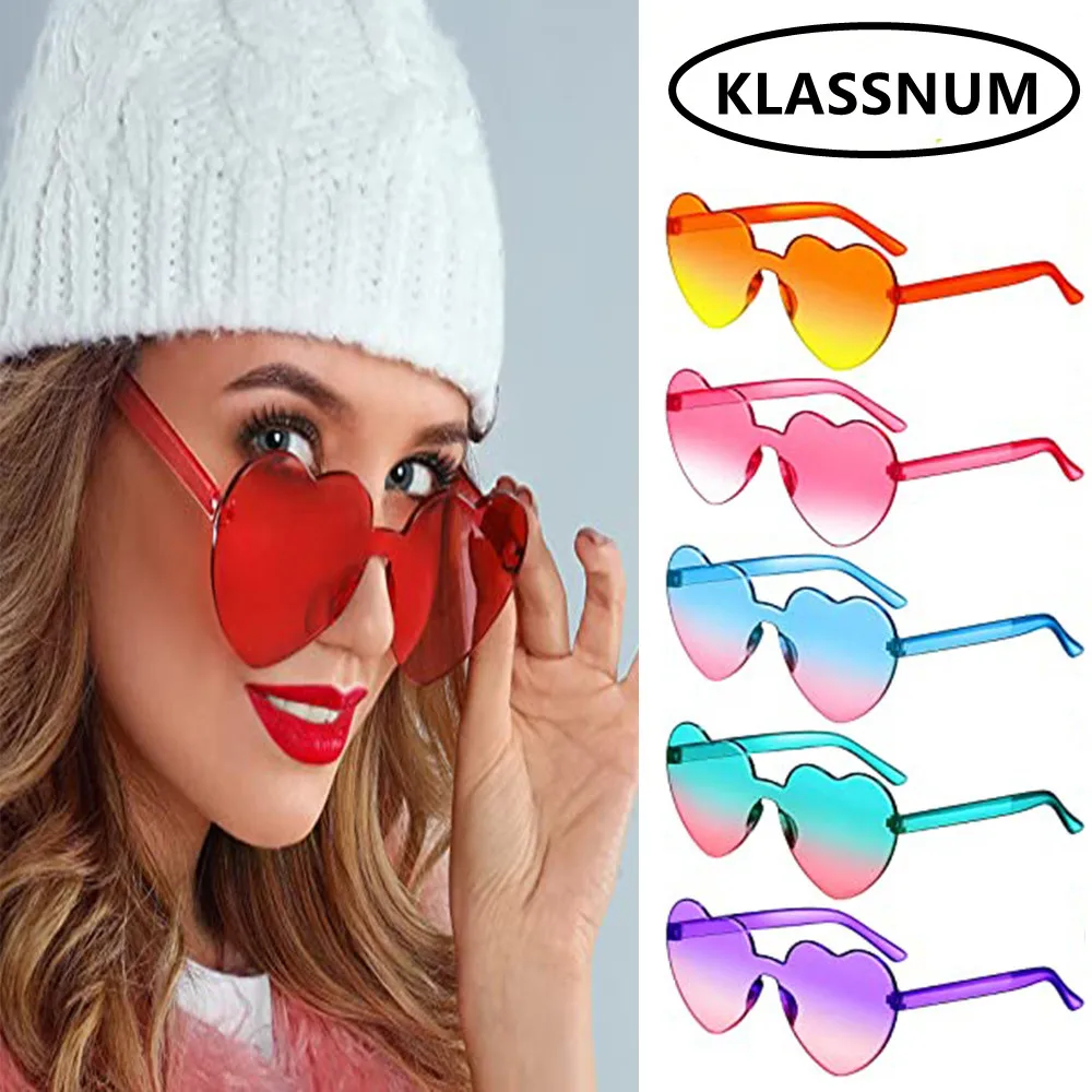Fashion Gradient Heart Shaped Conjoined Sunglasses Transparent Jelly Color Frameless Sun Glasses Female Uv400 Driver's Eyewear
Fashion Gradient Heart Shaped Conjoined Sunglasses Transparent Jelly Color Frameless Sun Glasses Female Uv400 Driver's Eyewear