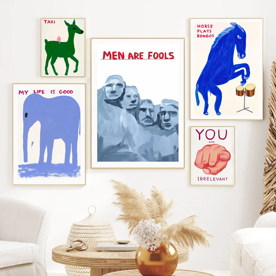 David Shrigley Vintage Dog Leopard Horse Pigeon Wave Posters And Prints Art Canvas Painting Wall Pictures For Living Room Decor
David Shrigley Vintage Dog Leopard Horse Pigeon Wave Posters And Prints Art Canvas Painting Wall Pictures For Living Room Decor