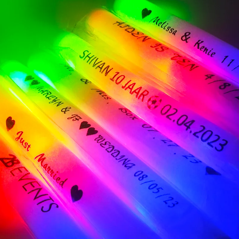 LED Glow Sticks Glow Foam Sticks Customized Personalized Flashing Sticks Light Up Batons Wands Glow In The Dark Wedding Party
LED Glow Sticks Glow Foam Sticks Customized Personalized Flashing Sticks Light Up Batons Wands Glow In The Dark Wedding Party