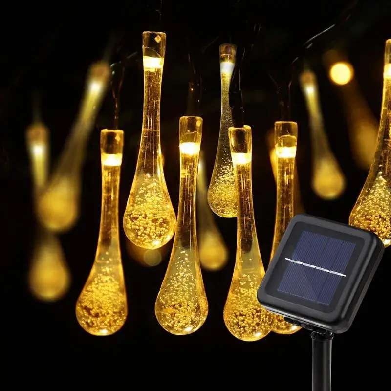 LED Solar Street Garland String Lights Outdoor Waterproof Fairy Light Multi Color Waterdrop Light Garden Patio Party Decorative
LED Solar Street Garland String Lights Outdoor Waterproof Fairy Light Multi Color Waterdrop Light Garden Patio Party Decorative