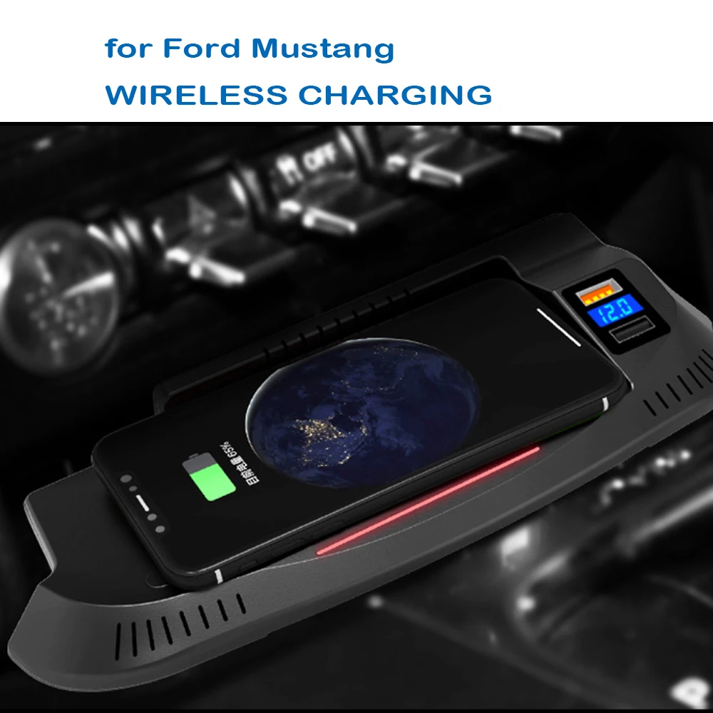 Автомобильное беспроводное зарядное устройство qi для Ford Mustang 2015-2021, держатель для телефона, подставка для мобильного телефона, зарядная станция, аксессуары для интерьера
Автомобильное беспроводное зарядное устройство qi для Ford Mustang 2015-2021, держатель для телефона, подставка для мобильного телефона, зарядная станция, аксессуары для интерьера