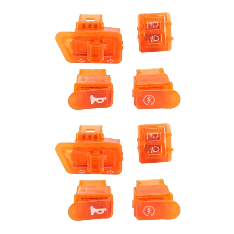 8X Motorcycle Horn Switch Button Turn Signal Switch Button Start Button For Honda DIO ZX AF27 AF28 AF34 AF35 Orange
8X Motorcycle Horn Switch Button Turn Signal Switch Button Start Button For Honda DIO ZX AF27 AF28 AF34 AF35 Orange