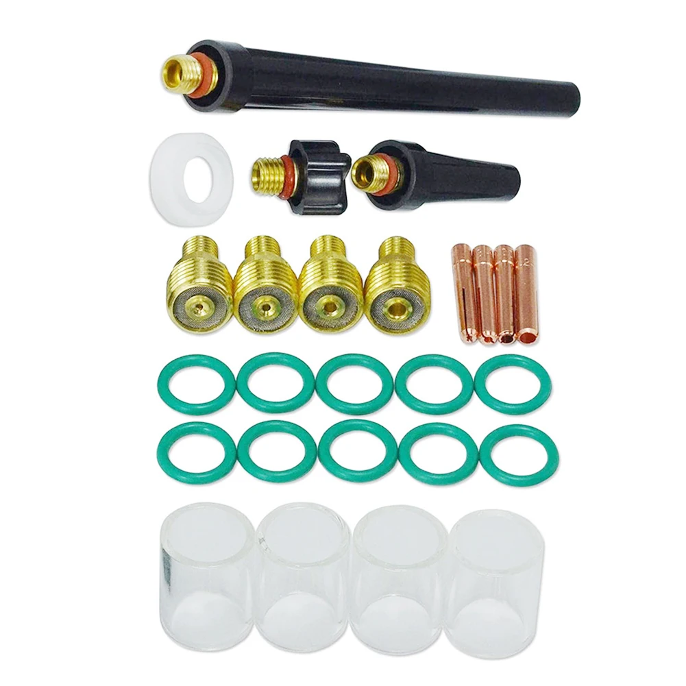 Professional TIG Gas Lens Collet Body Cup Kit—26 Piece Set for DB SR WP 9 20 25 TIG Welding Torch All Inclusive Welding Solution
Professional TIG Gas Lens Collet Body Cup Kit—26 Piece Set for DB SR WP 9 20 25 TIG Welding Torch All Inclusive Welding Solution