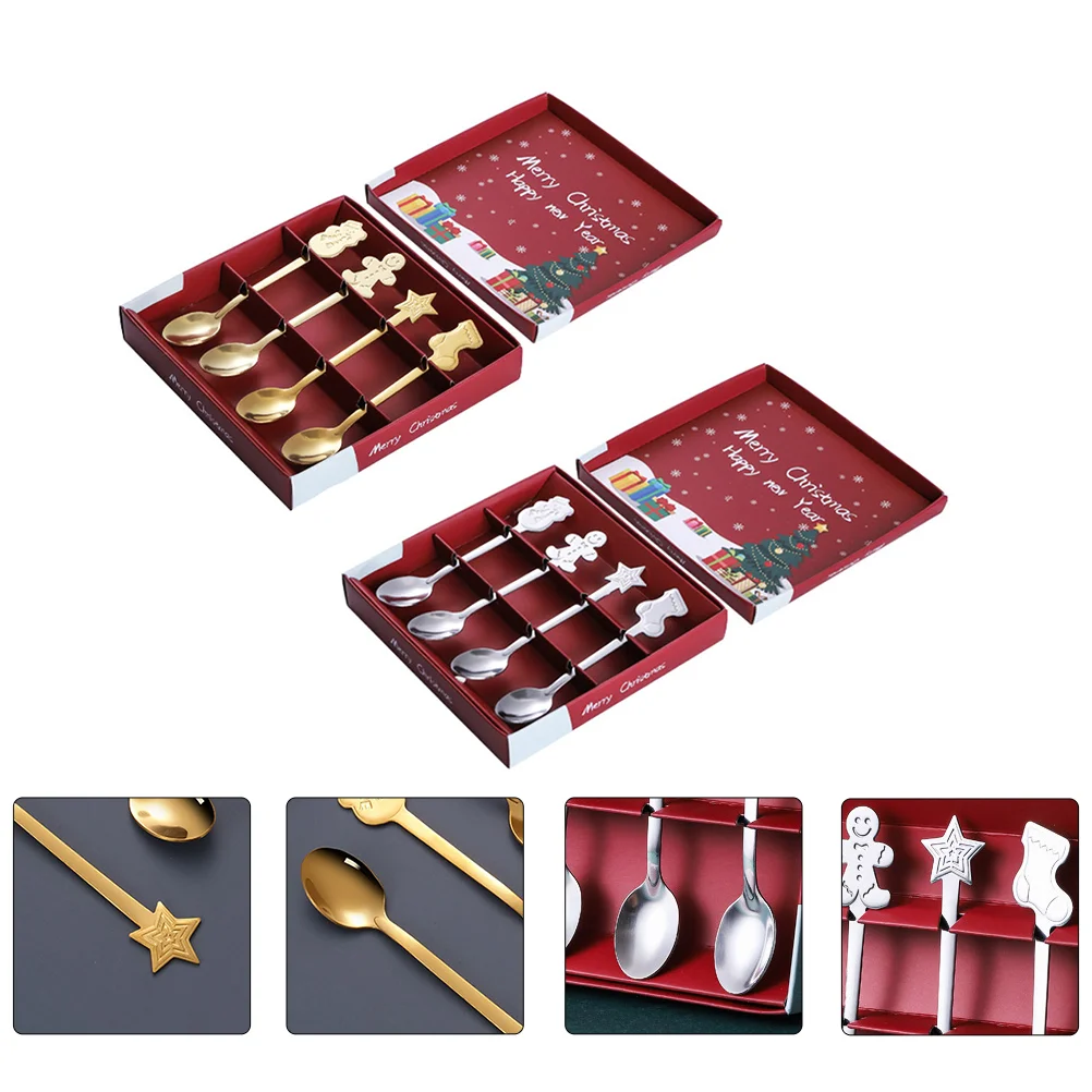 2 Sets Teaspoon Christmas Coffee Ice Cream Party Supplies Espresso Spoons Stainless Steel Lovely
2 Sets Teaspoon Christmas Coffee Ice Cream Party Supplies Espresso Spoons Stainless Steel Lovely