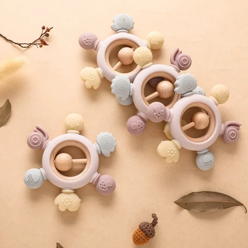 New Arrival 10PC Silicone Teether Baby Rudder Shape Wooden Teether Ring Kid Gift BPA Free Silicone Children Goods Teething Toys
New Arrival 10PC Silicone Teether Baby Rudder Shape Wooden Teether Ring Kid Gift BPA Free Silicone Children Goods Teething Toys