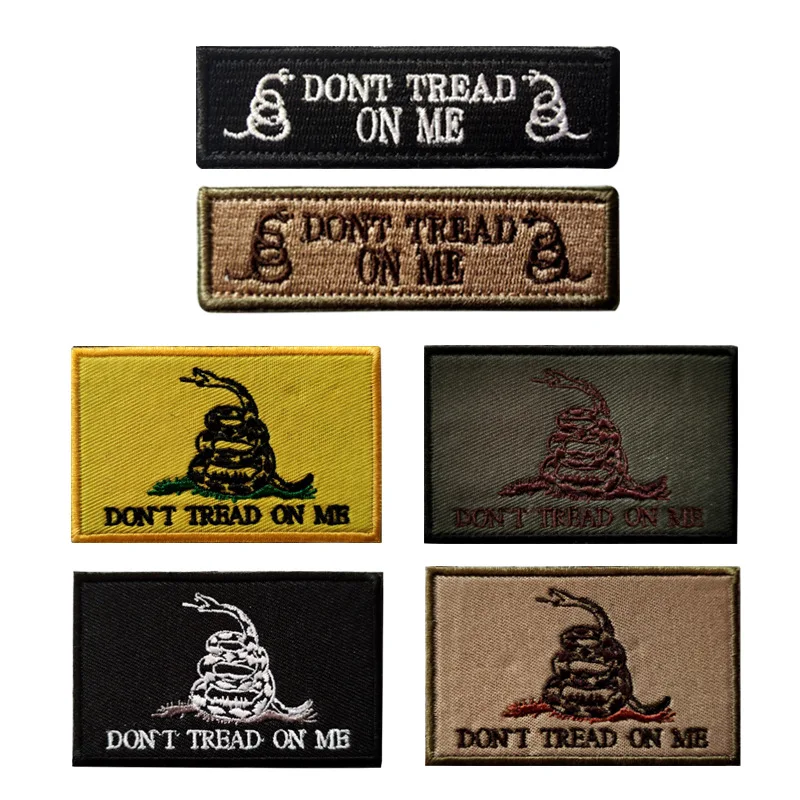 DTOM Don't Tread on Me Snake Emblem Military Morale Badge US Flag Armband Sticker Embroidered Hook and Loop Patches for Backpack
DTOM Don't Tread on Me Snake Emblem Military Morale Badge US Flag Armband Sticker Embroidered Hook and Loop Patches for Backpack