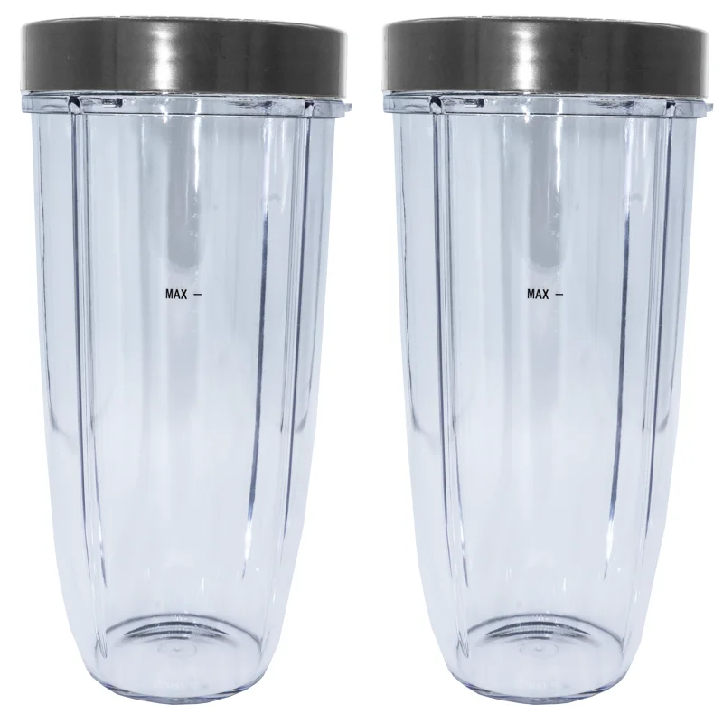 Pack Replacement 32 Ounce Colossal Cup Jar with Lip Ring, Compatible with NutriBullet 600W, 900W, NB-101B, 900 Pro Series Blende
Pack Replacement 32 Ounce Colossal Cup Jar with Lip Ring, Compatible with NutriBullet 600W, 900W, NB-101B, 900 Pro Series Blende