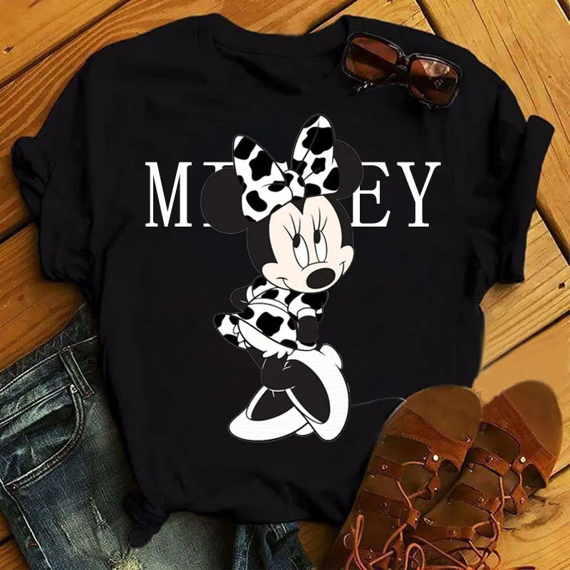 Cute Mickey Leopard Print Minnie Top T-shirt for Women O- Neck Fashion Casual Short Sleeve Leopard Print Minnie New Tops Y2k
Cute Mickey Leopard Print Minnie Top T-shirt for Women O- Neck Fashion Casual Short Sleeve Leopard Print Minnie New Tops Y2k