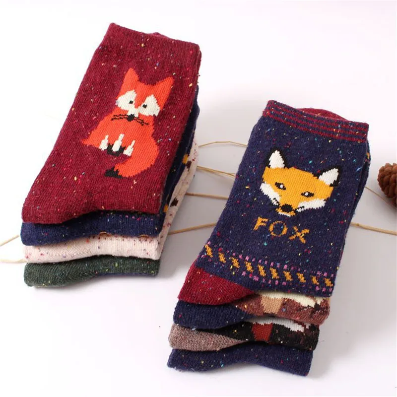 Korean Thick Wool Cotton Women Girl Crew Socks Autumn Winter of Harajuku Animal Fox Wolf Striped Sox Brand Lovely Cute Christmas
Korean Thick Wool Cotton Women Girl Crew Socks Autumn Winter of Harajuku Animal Fox Wolf Striped Sox Brand Lovely Cute Christmas