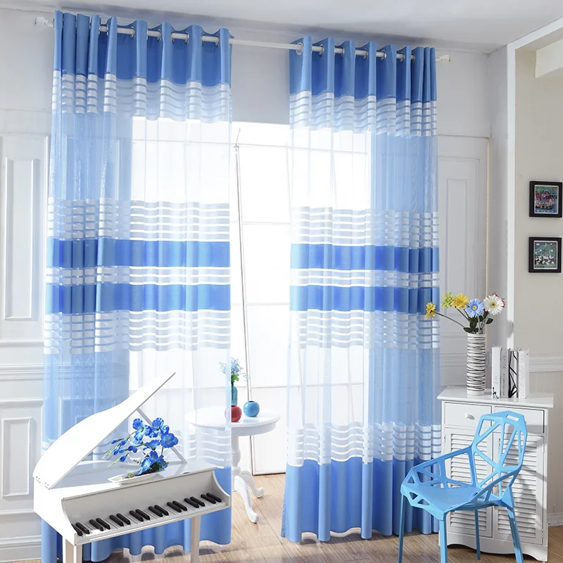 2022 Modern Blue Stripe Tulle Curtains for Living Room Bedroom Kitchen Study Room Window Thick Sheer Curtain for Door
2022 Modern Blue Stripe Tulle Curtains for Living Room Bedroom Kitchen Study Room Window Thick Sheer Curtain for Door