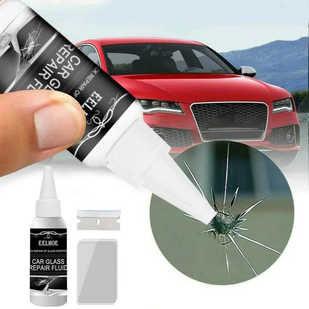 30ML Repair Fluid Car Windshield Glass Repair Kit Car Glass Tool Kit With Cure Strips Sleeve Razor
30ML Repair Fluid Car Windshield Glass Repair Kit Car Glass Tool Kit With Cure Strips Sleeve Razor