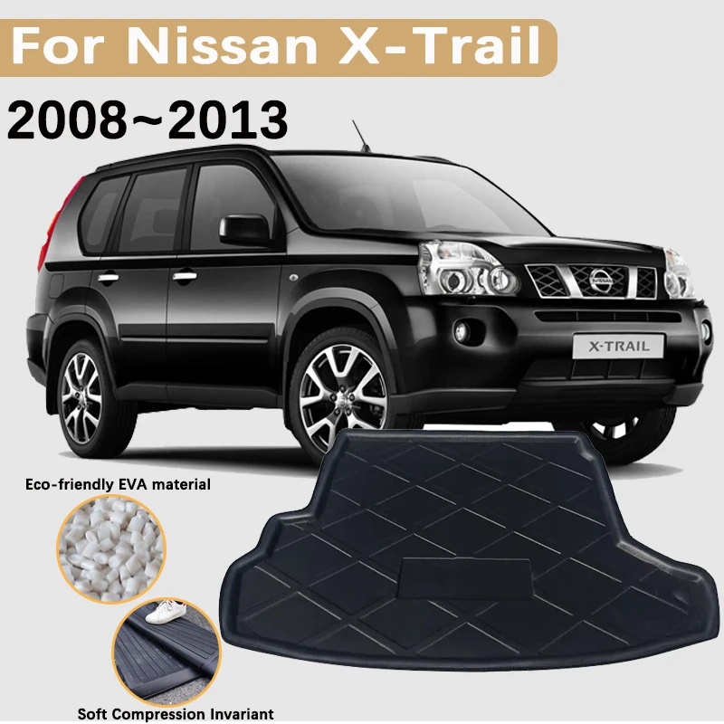 Задние коврики в багажник автомобиля для Nissan X-Trail T31 2008 ~ 2013 2012 2011 аксессуары