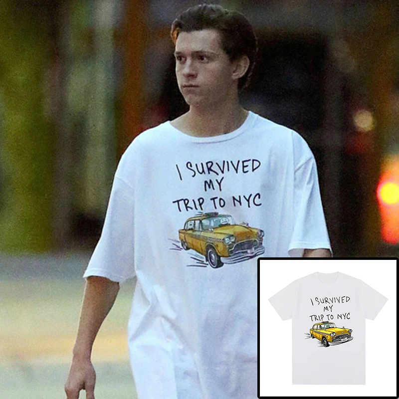 Tom Holland T-shirt I Survived My Trip To NYC Cotton Men T shirt New TEE TSHIRT Womens Tops
Tom Holland T-shirt I Survived My Trip To NYC Cotton Men T shirt New TEE TSHIRT Womens Tops