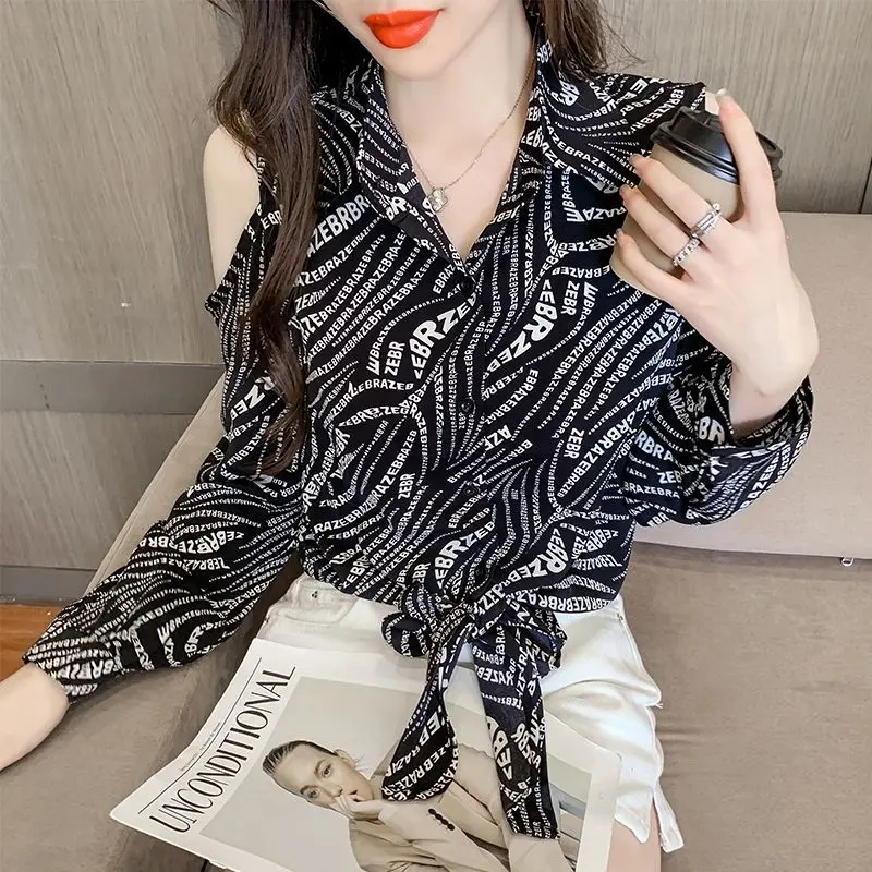Women's Shirts and Blouses with Sleeves Top for Woman Off Shoulder Clothing Chiffon Bow Pattern Economic Free Shipping Vintage M
Women's Shirts and Blouses with Sleeves Top for Woman Off Shoulder Clothing Chiffon Bow Pattern Economic Free Shipping Vintage M