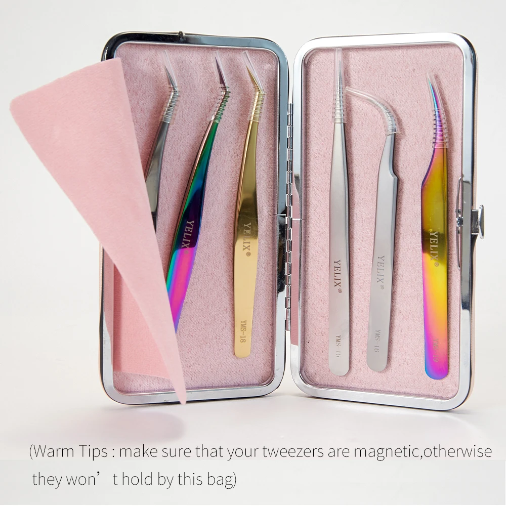 Yelix Magnetic Lash Extension Tweezers Case Makeup Eyelashes Tweezer Bag Eyelash Extension Supplies Cosmetic Tools Storage Box
Yelix Magnetic Lash Extension Tweezers Case Makeup Eyelashes Tweezer Bag Eyelash Extension Supplies Cosmetic Tools Storage Box