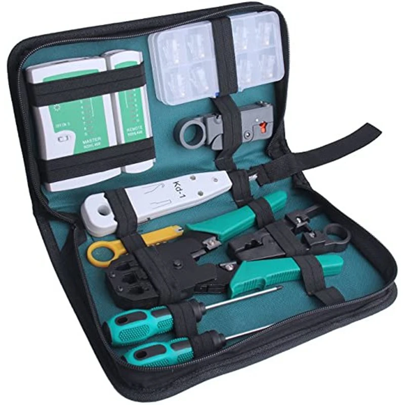 11 Piece Network Tester Network Cable Clamp Combination Kit Network Cable Pliers Network Tool Repair Tool Set
11 Piece Network Tester Network Cable Clamp Combination Kit Network Cable Pliers Network Tool Repair Tool Set