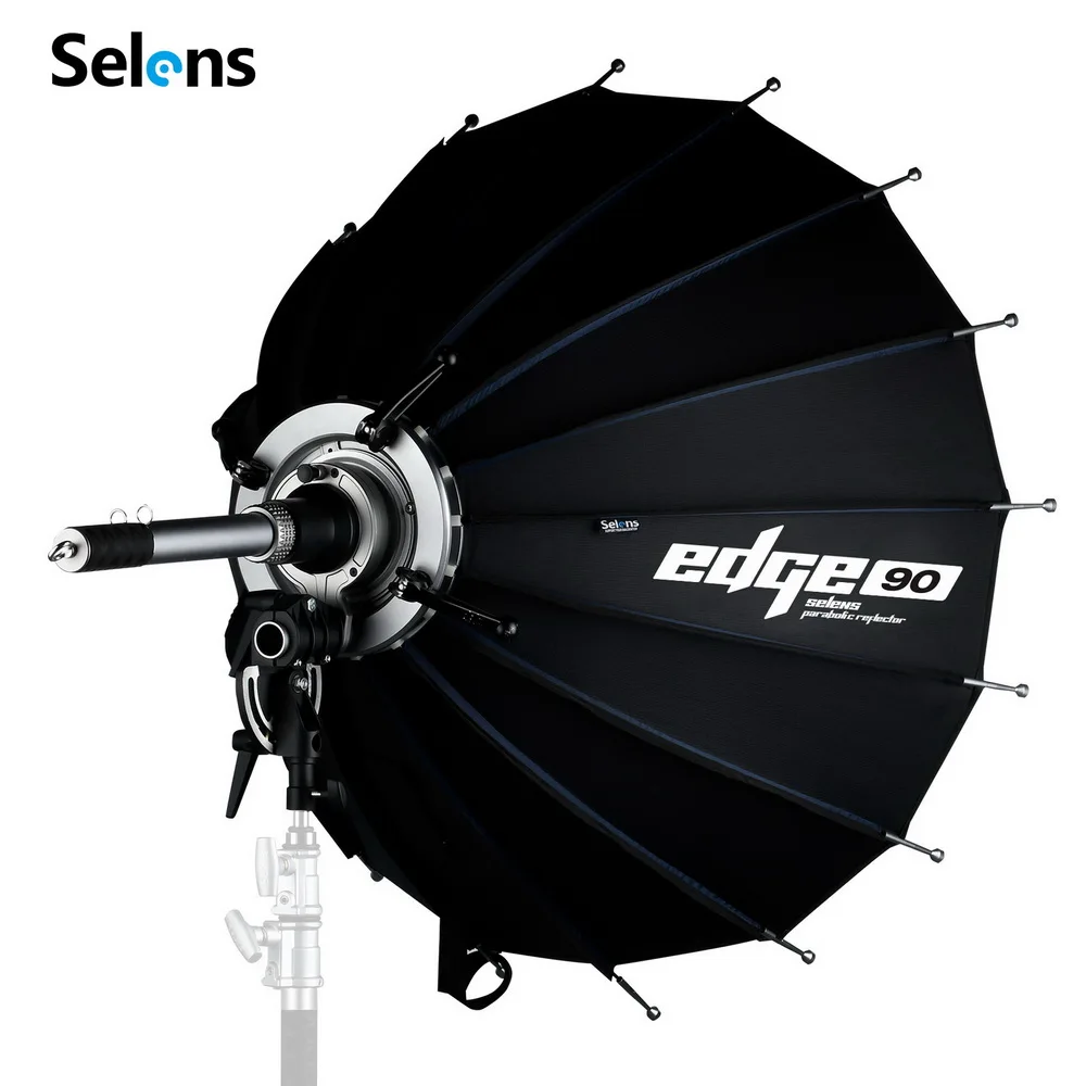 Selens Edge 90cm Parabolic Umbrella Softbox Reflector with Extendable Reflective Bracket Bowens M For Professional Photographers
Selens Edge 90cm Parabolic Umbrella Softbox Reflector with Extendable Reflective Bracket Bowens M For Professional Photographers